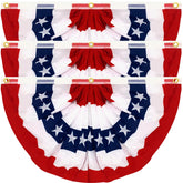 TURNMEON USA pleated fan flag 3x6 for bold outdoor display.