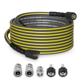 TUTULUCK 40ft pressure washer hose coiled for easy storage and extended reach