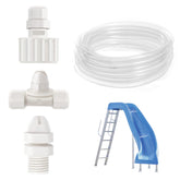Tvwen pool slide water tubing kit keeps slides slick for endless family fun.