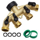 Twinkle Star 4-way splitter front view for multi-outlet watering