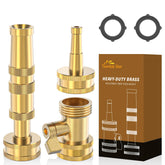 Twinkle Star brass hose nozzle with adjustable twist for versatile watering