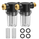 Twinkle Star hose filter with 100-mesh screen filtering debris for cleaner water.