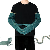 Tylulikaty 23-inch gloves front view with durable leather grip for animal handling