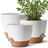 TYMENSH plant pots set in three sizes, front view for versatile indoor outdoor displays.