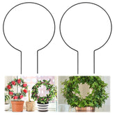 Tyqour round plant trellis 28x20cm indoors supports climbing plants for balanced growth.