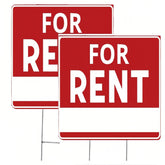 U ANNPER for rent sign on lawn with high visibility