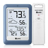 U UNNI indoor outdoor thermometer display for easy real-time readings.