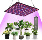 Uallhome LED grow light panel front view delivering full-spectrum performance for indoor gardens year-round