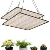 Uallhome LED grow light panel front view with compact 200W design for indoor gardens.