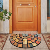 ubdyo 36-by-24-inch orange front door mat traps dirt while welcoming guests.