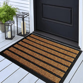 ubdyo door mat with dirt-trap design in bright brown captures mud at the doorstep.