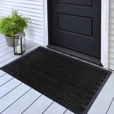 ubdyo dirt-trap door mat captures mud at the threshold for a cleaner entry