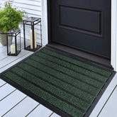 ubdyo extra durable door mat in bright green at the front entrance traps dirt effectively.