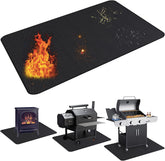 UBeesize grill mat 60x42 inches shielding deck from embers and spills.