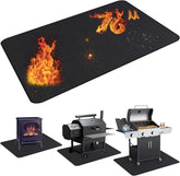 UBeesize large grill mat 76x48 inches under grill protects decks from embers and spills.