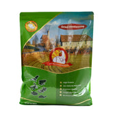 UCM Group 5LB Dried Mealworms bag closeup, dust-free protein treats for birds and mammals.