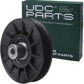 UDC Parts idler pulley close-up showing durable construction for smoother mowing