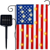 Uelfbaby 12x18 double-sided flag with lights for outdoor nighttime visibility