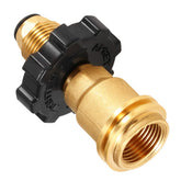 Uenede brass propane tank adapter with wrench enables quick, secure connections.