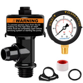 Uharbour air relief valve with pool pressure gauge for precise readings.