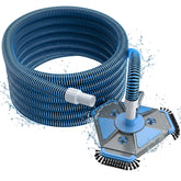UIRWAY Upgrade pool vacuum head with side brush and 360-degree swivel for tight spaces.