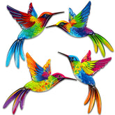 ULENDIS hummingbird wall art in 3D color adds vibrant focal point to outdoor spaces.