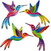 ULENDIS hummingbird wall art with 3D colorful pattern enhances garden curb appeal