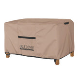 ULTCOVER outdoor coffee table cover 50x30x18 protects against rain and debris.