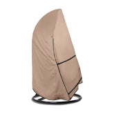 ULTCOVER patio hanging egg chair cover shows waterproof protection for outdoor furniture.