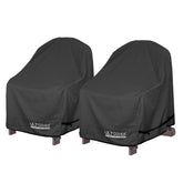ULTCOVER waterproof patio Adirondack chair cover on chair protects from rain and dust.