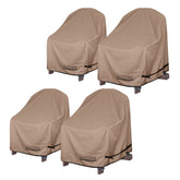 ULTCOVER waterproof patio Adirondack cover in front view protects outdoor chairs from rain