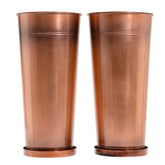 UltiTeque copper planter pair, 28-inch height, ideal for striking indoor display.