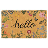 ULTSOFE Spring Floral Welcome Mat at front door with inviting design for guests