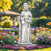 Ultym St Francis garden statue 31-inch centerpiece for tranquil outdoor spaces.