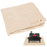 UMONIE 40x40 fire pit mat on a deck protecting surfaces from embers.