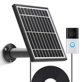 Uncle Squirrel Video Doorbell 1 solar panel outdoors charging in sunlight.