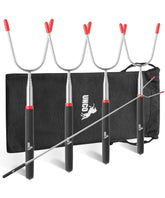 UNCO marshmallow roasting sticks set of four, extendable to 34 inches for safer campfire cooking.