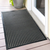 Uniboho outdoor rubber floor mat anti-slip surface for safe entryways.