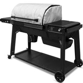 Unidanho Woodridge Pro blanket draped over grill for winter insulation