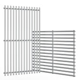 Uniflasy 17in stainless steel grill grates front view showing durable, rust-resistant construction