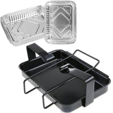 Uniflasy 7515 grill catch pan with liner for easy cleanup and flare-up control