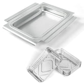 Uniflasy catch pan for Weber Q series enables easy grease management during grilling.