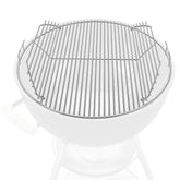 Uniflasy Weber 22in hinged cooking grate close-up, durable stainless steel for lasting grilling.