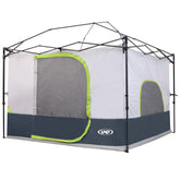 UNP camping cube inner tent setup inside a 10x10 canopy for car camping