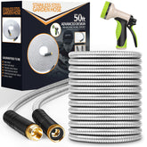 Unywarse garden hose 50ft metal body for durable outdoor watering and long-lasting use.