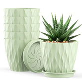 UOUZ 4-inch waffle-texture pot for compact indoor plant starters.