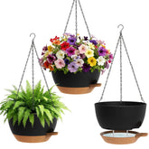 UOUZ self-watering hanging planter assembly boosts root airflow and simple setup for balconies.