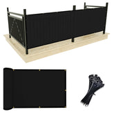 UPGRADE balcony privacy screen side view shows durable HDPE for outdoor use.