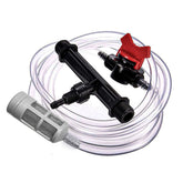 UPLYKKE venturi injector with 3/4-inch connections for reliable irrigation integration.