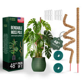 Urban Gloom bendable moss pole 48-inch supports climbing monstera and pothos with adjustable shaping.